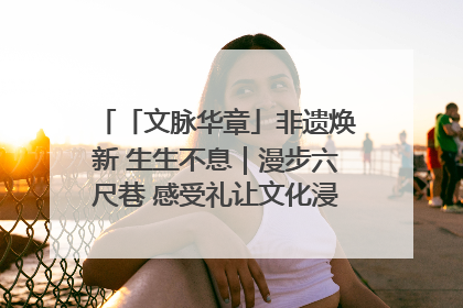 「文脉华章」非遗焕新 生生不息｜漫步六尺巷 感受礼让文化浸润的“巷”往生活