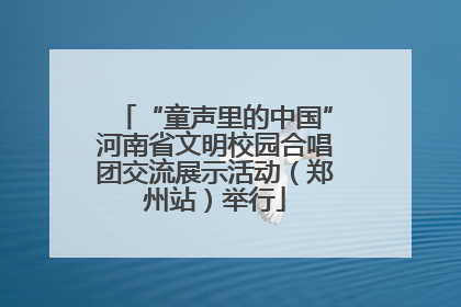 “童声里的中国”河南省文明校园合唱团交流展示活动（郑州站）举行