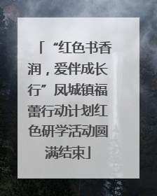 “红色书香润，爱伴成长行”凤城镇福蕾行动计划红色研学活动圆满结束