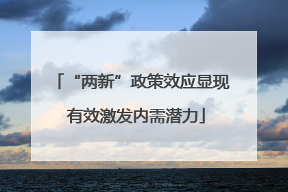 “两新”政策效应显现 有效激发内需潜力