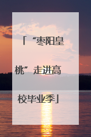 “枣阳皇桃”走进高校毕业季