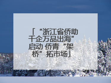 “浙江省侨助千企万品出海”启动 侨青“架桥”拓市场