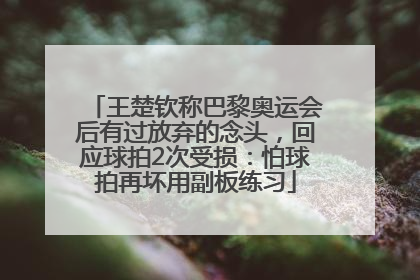 王楚钦称巴黎奥运会后有过放弃的念头，回应球拍2次受损：怕球拍再坏用副板练习