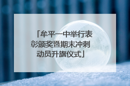 牟平一中举行表彰颁奖暨期末冲刺动员升旗仪式