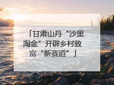 甘肃山丹“沙里淘金”开辟乡村致富“新赛道”