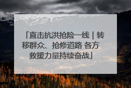 直击抗洪抢险一线｜转移群众、抢修道路 各方救援力量持续奋战