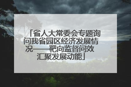 省人大常委会专题询问我省园区经济发展情况——靶向监督问效 汇聚发展动能