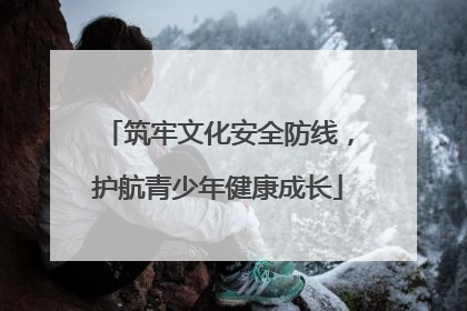 筑牢文化安全防线，护航青少年健康成长