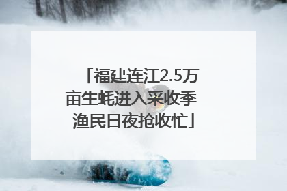 福建连江2.5万亩生蚝进入采收季 渔民日夜抢收忙