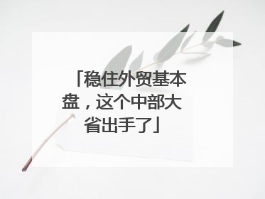 稳住外贸基本盘，这个中部大省出手了