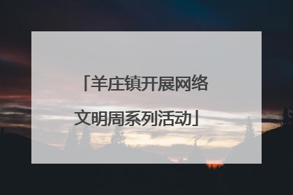 羊庄镇开展网络文明周系列活动