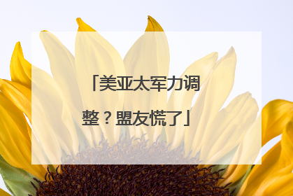 美亚太军力调整？盟友慌了