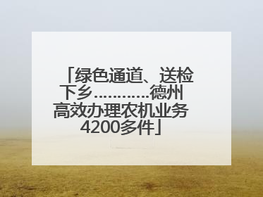绿色通道、送检下乡…………德州高效办理农机业务4200多件