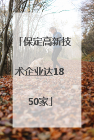 保定高新技术企业达1850家