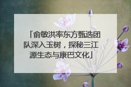 俞敏洪率东方甄选团队深入玉树，探秘三江源生态与康巴文化