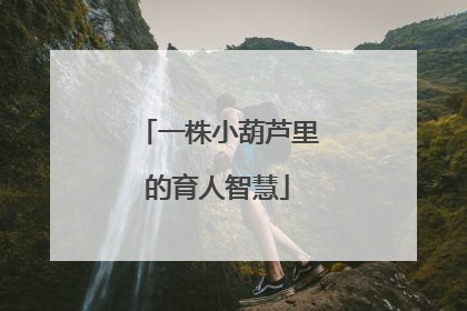 一株小葫芦里的育人智慧