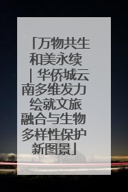 万物共生 和美永续｜华侨城云南多维发力 绘就文旅融合与生物多样性保护新图景