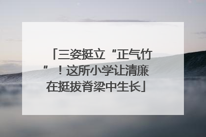 三姿挺立“正气竹”！这所小学让清廉在挺拔脊梁中生长