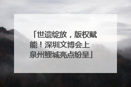 世遗绽放，版权赋能！深圳文博会上 泉州鲤城亮点纷呈