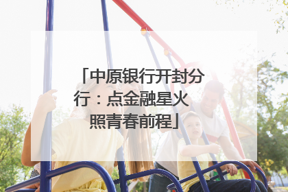中原银行开封分行：点金融星火 照青春前程