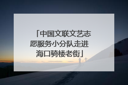 中国文联文艺志愿服务小分队走进海口骑楼老街