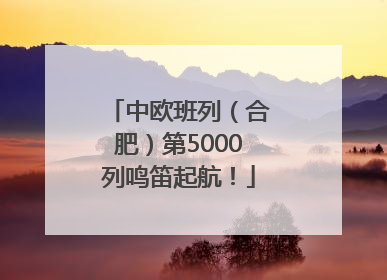 中欧班列（合肥）第5000列鸣笛起航！