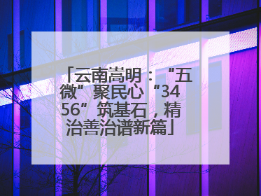 云南嵩明：“五微”聚民心“3456”筑基石，精治善治谱新篇