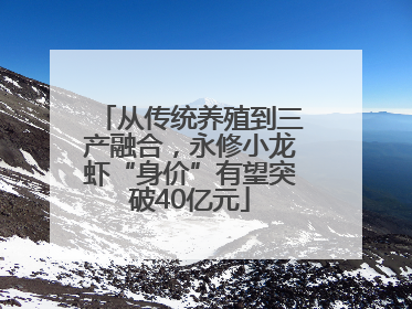 从传统养殖到三产融合，永修小龙虾“身价”有望突破40亿元