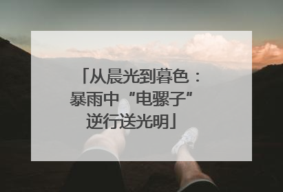 从晨光到暮色：暴雨中“电骡子”逆行送光明