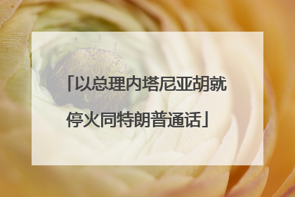 以总理内塔尼亚胡就停火同特朗普通话