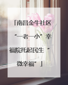 南昌金牛社区“一老一小”幸福院托起民生“微幸福”