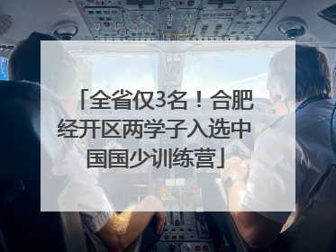 全省仅3名！合肥经开区两学子入选中国国少训练营