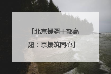 北京援疆干部高超：京援筑同心