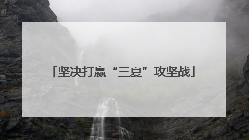 坚决打赢“三夏”攻坚战