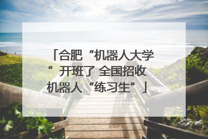 合肥“机器人大学”开班了 全国招收机器人“练习生”