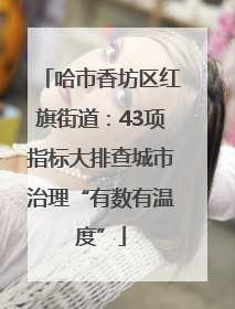 哈市香坊区红旗街道：43项指标大排查城市治理“有数有温度”