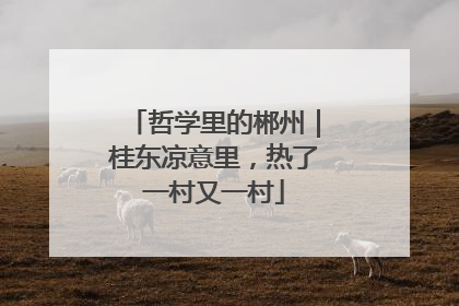 哲学里的郴州｜桂东凉意里，热了一村又一村