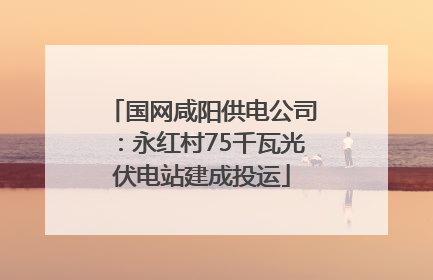 国网咸阳供电公司：永红村75千瓦光伏电站建成投运