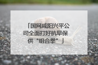 国网咸阳兴平公司全面打好抗旱保供“组合拳”