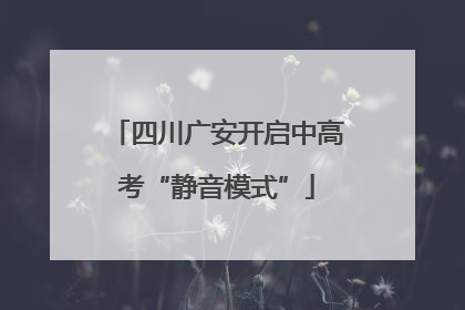 四川广安开启中高考“静音模式”