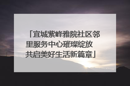 宜城紫峰雅院社区邻里服务中心璀璨绽放 共启美好生活新篇章