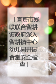 宜宾市残联联合留耕镇政府深入留耕镇中心幼儿园开展食堂安全检查