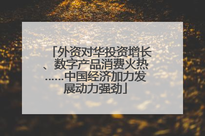 外资对华投资增长、数字产品消费火热……中国经济加力发展动力强劲