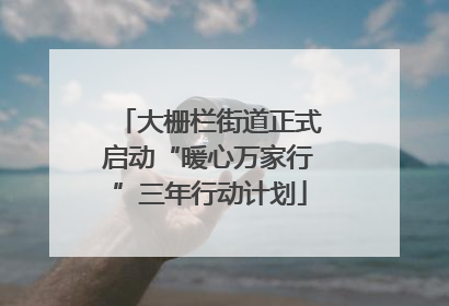 大栅栏街道正式启动“暖心万家行”三年行动计划
