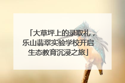 大草坪上的录取礼，乐山翡翠实验学校开启生态教育沉浸之旅