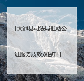 大通县司法局推动公证服务质效双提升
