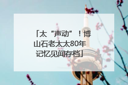 太“声动”！博山石老太太80年记忆见闻存档