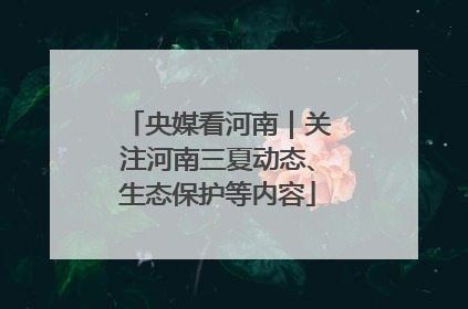 央媒看河南｜关注河南三夏动态、生态保护等内容