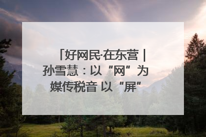好网民·在东营｜孙雪慧：以“网”为媒传税音 以“屏”为介助发展