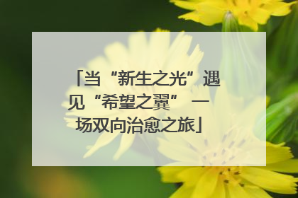 当“新生之光”遇见“希望之翼” 一场双向治愈之旅